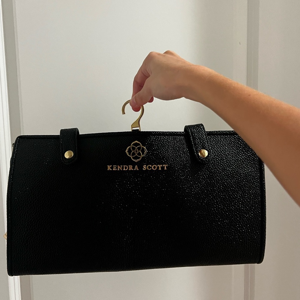 Kendra Scott Black Clutch with Gold Details